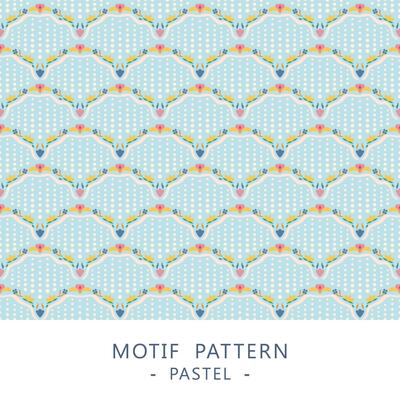 floral blue pastel seamless pattern background design