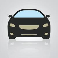 coche iconos, Clásico carros, único iconos, y un coche logo con un plata fondo, ilustración vector