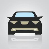 coche iconos, Clásico carros, único iconos, y un coche logo con un plata fondo, ilustración vector