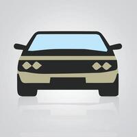 coche iconos, Clásico carros, único iconos, y un coche logo con un plata fondo, ilustración vector