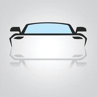 coche iconos, Clásico carros, único iconos, y un coche logo con un plata fondo, ilustración vector