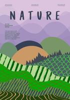 Beautiful nature, contemporary artistic poster. vector