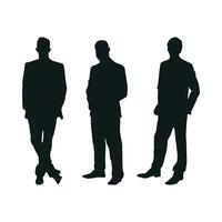 Set Of Businessman Sillhouette vector