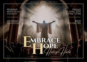 Embrace Hope Invitation Card template