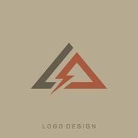 letra la trueno logo diseño modelo vector