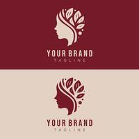 Human head logo design as a symbol of creative ideas vector