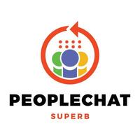 Group People Chat Icon Logo Design Template vector
