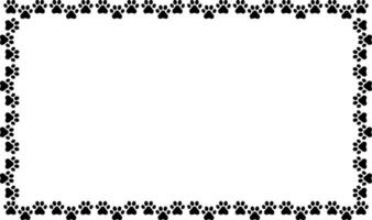 frame with themes of pet paws, dogs, cats, for backgrounds and textures vector