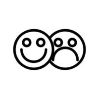 emoticon line icon vector