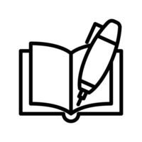 book line icon vector