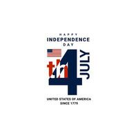 unido estados independencia día, 4to de julio americano libertad, adecuado para antecedentes, camisetas, ropa, carteles, pancartas y otros vector