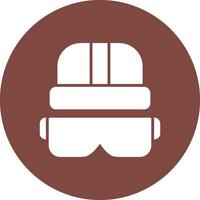 Foreman Gear Glyph Multi Circle Icon vector