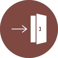 Entrance Glyph Multi Circle Icon vector