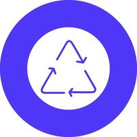 reciclar glifo multi circulo icono vector