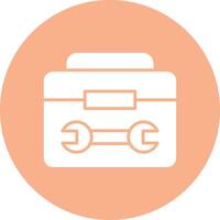 Tool Kit Glyph Multi Circle Icon vector