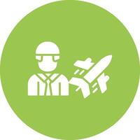 Air Engineer Glyph Multi Circle Icon vector