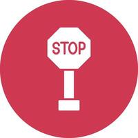 Stop Sign Glyph Multi Circle Icon vector
