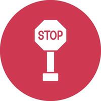 Stop Sign Glyph Multi Circle Icon vector