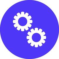 Cogwheel Glyph Multi Circle Icon vector