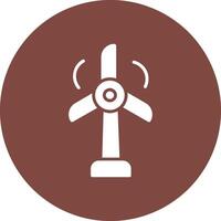 Wind Turbine Glyph Multi Circle Icon vector