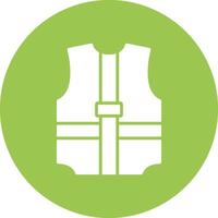 Safety Jacket Glyph Multi Circle Icon vector