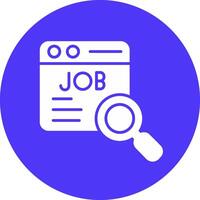 Job Search Glyph Multi Circle Icon vector