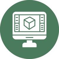 Product Design Glyph Multi Circle Icon vector