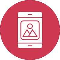 Mobile Application Glyph Multi Circle Icon vector