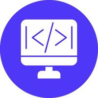 Programming Glyph Multi Circle Icon vector