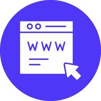 Web Page Glyph Multi Circle Icon vector