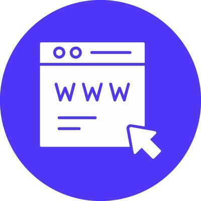 Web Page Glyph Multi Circle Icon