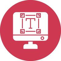 Typography Glyph Multi Circle Icon vector