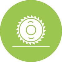 circular Sierra glifo multi circulo icono vector