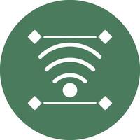 Wireless Glyph Multi Circle Icon vector