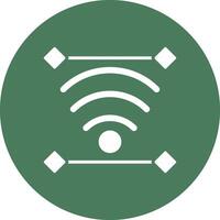 Wireless Glyph Multi Circle Icon vector