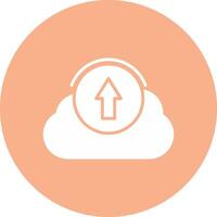 Upload Glyph Multi Circle Icon vector