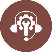 Tech Support Glyph Multi Circle Icon vector
