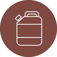 Jerry Can Line Multi Circle Icon vector