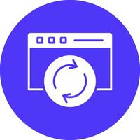 Page Loading Glyph Multi Circle Icon vector