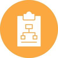 Work Flow Glyph Multi Circle Icon vector