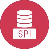 Sql Databases Glyph Multi Circle Icon vector