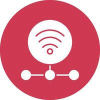 Internet Connection Glyph Multi Circle Icon vector