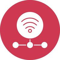 Internet Connection Glyph Multi Circle Icon vector