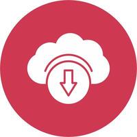 Cloud Services Glyph Multi Circle Icon vector