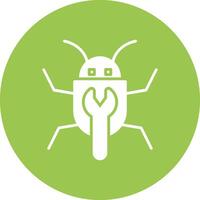 Bug Fixing Glyph Multi Circle Icon vector