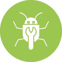 Bug Fixing Glyph Multi Circle Icon vector