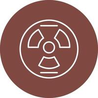 Nuclear Line Multi Circle Icon vector