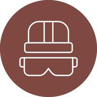 Foreman Gear Line Multi Circle Icon vector