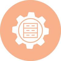 Database Management Glyph Multi Circle Icon vector
