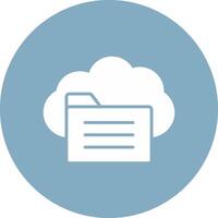 File Access Glyph Multi Circle Icon vector